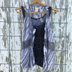 Buckle animal print tank tops 🦓🐆